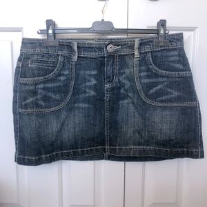 Jean short skirt